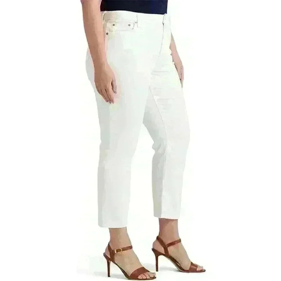 NEW! Lauren Ralph Lauren Women's 16W High-Rise Skinny Crop Jeans NWT $109.50 - Picture 4 of 5